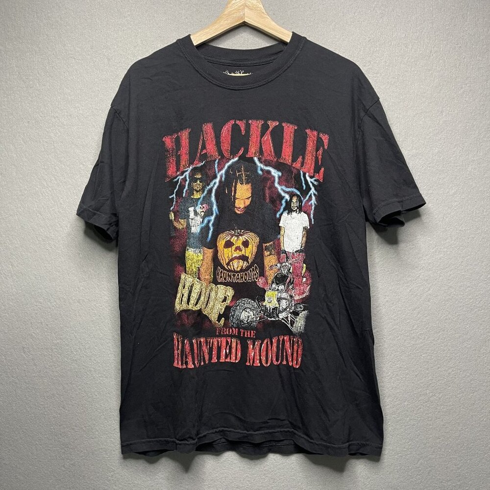 Hackle Haunted Mound From The Haunted Mound Graphic Tee Black L